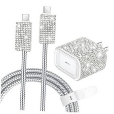  for iPhone Charger Fast Charging Bling USB C Wall Charger Block 20W Type C 