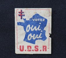 Flugblatt politischer Schmetterling UdSSR stimmen JA Lothringenkreuz 3