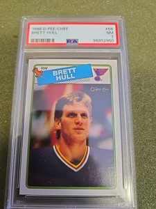 1988-89  O-pee-chee Brett Hull Rookie PSA 7 NM