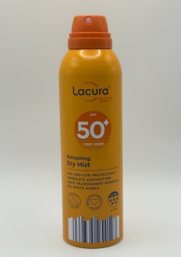 Lacura Sun SPF50+ Refreshing Dry Mist Spray 200ml UVA UVB 5 Star