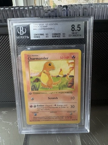 1st Edition Charmander 046/102 Base Set (Shadowless) Regular