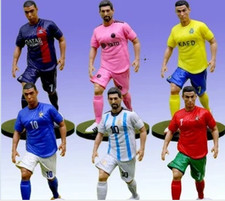 C. Ronaldo, Messi, Mbappé Football Figurines for Fans of Real Madrid & Barcelona