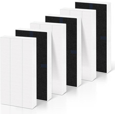 Filter U Dual Action HEPA-Type Replacement Filter HRF201B: 6 Pack U Filter Replacement Compatible with Honeywell HRF201B, HHT270, HHT270W