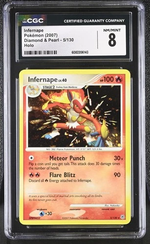 CGC 8 Infernape 2007 Diamond & Pearl 5/130 Holo Pokemon Card