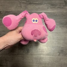Vintage Fisher Price Blue's Clues 6 Happy Ears Magenta Stuffed Plush Dog