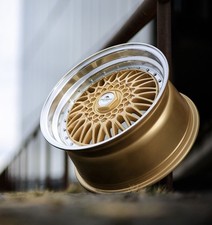 4X 16 Zoll Malm BBS RS Style 5X100 5X112 8J ET20 Felgen Gold f&uuml;r Mercedes...