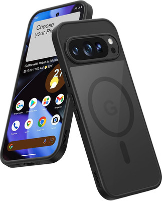 Magnetische Hülle für Google Pixel 9/9 Pro Durchscheinend mit weichem Silikonran