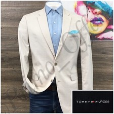 Tommy Hilfiger Mens Blazer Sport Coat Two Button Casual Jacket 42L Cotton Suits