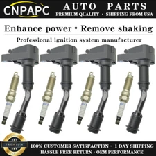 4X OEM Upgrade Ignition Coil & 4 Iridium Spark Plug For Ford Escape Fusion UF735