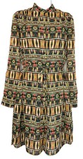 Tahari Arthur S. Levine Tribal Southwestern Shirt Dress Size 6 Multicolor Lined
