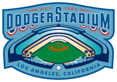 Dodger Stadium sticker Los Angeles Dodgers Logo MLB weatherproof laptop bumper