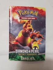 Pokemon Trading Card Game Diamond & Pearl Secret Wonders Card List & Rule Book
