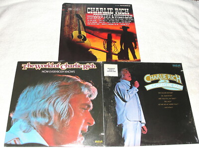 (3) SEALED LP's - Charlie Rich: Sings C&W,Now Everybody Knows,She Called Me Baby