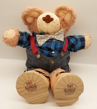 Vintage Furskins Overalls Teddy Bear Xavier Roberts Plush Stuffed Animal 20"