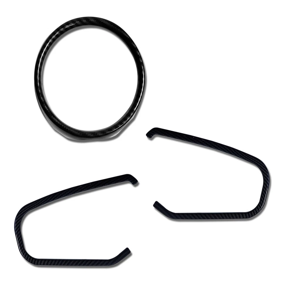 Cubiertas medidoras de tablero de instrumentos estilo fibra de carbono para 18+ Porsche Cayenne Panamera Foto 3 de 4