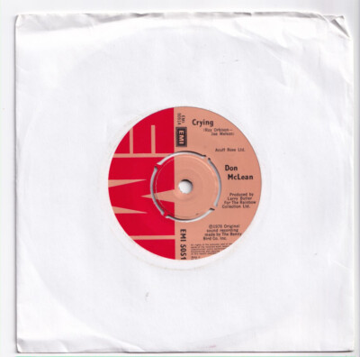(nS712) Don McLean, Crying - 1978 - 7'' vinyl