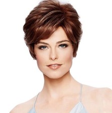 Eva Gabor True Demure GL30-32 Dark Copper Short Wig Heat Friendly Hair HAIRUWEAR