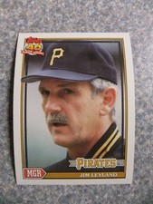 L#606 1991 Topps #381 Jim Leyland, Pittsburgh Pirates.  NrMt condition