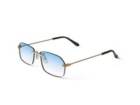 Xlab Sonnenbrille Mod. Paros Gold / Schattiertes Blau Gold Hellblau Mann Frau