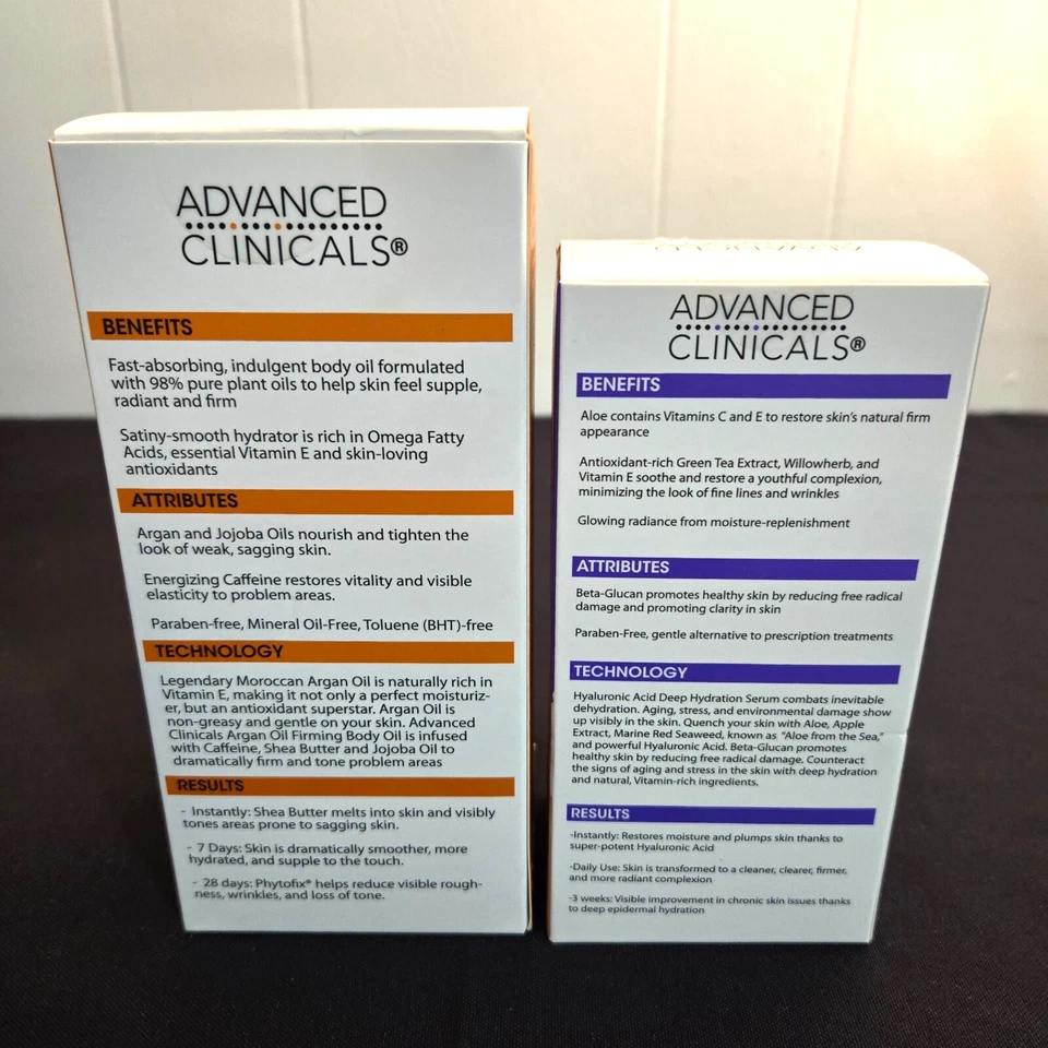 Advanced Clinicals Argan Oil and Hyaluronic Acid Serum - Hydrate and Firm Skin - Image 3 of 3