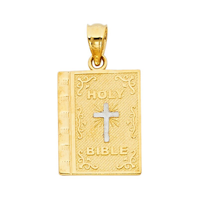 Religiöser Anhänger 14 Karat bicolor Gold