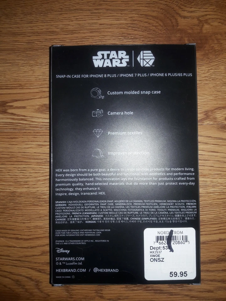 Hex Star Wars Snap-In Case For iPhone 8 Plus | X- WING Emboss - Image 3 of 4
