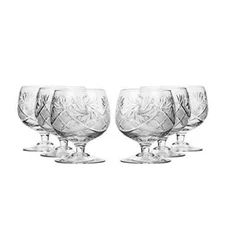 GB5290, Set of 6 Neman Glassworks, 10-Oz Hand Made Russian Crystal Glasses