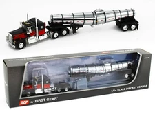 2021 DCP 1:64 *BLACK & RED* Kenworth W900A w/CHROME POLAR TANKER TRAILER NIB