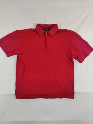 Nike Shirt Men's Medium Polo Dri-Fit  Tiger Woods Collection Sports Golf Red