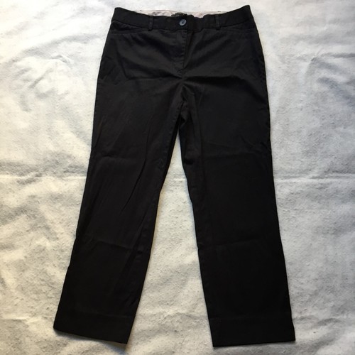 Talbots The Perfect Crop Tapered Pants, Women's 8 (Black) - Picture 2 of 8
