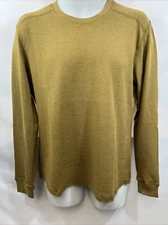 Oliver's Mens Gold Waffle Thermal Sweater NWT Var Sizes Lux Designer Org Rt $89