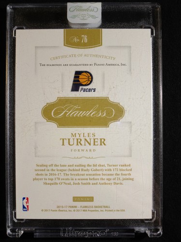 2016-17 Flawless MYLES TURNER base DOUBLE DIAMOND #4/10 - Picture 2 of 2