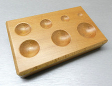 Wood Dapping Block Wooden Round Shape Metal Forming Jewelry Doming Tool 7 Sizes