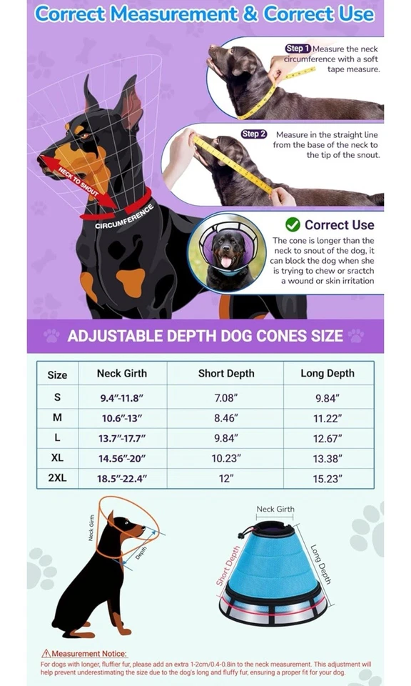 ipetstation Foldable Dog Cone Recovery Collar XL - Image 4 of 4