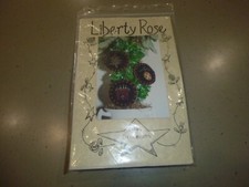 LIBERTY ROSE  Woolfelt Ornaments Kit   3 ORNAMENTS  NEW