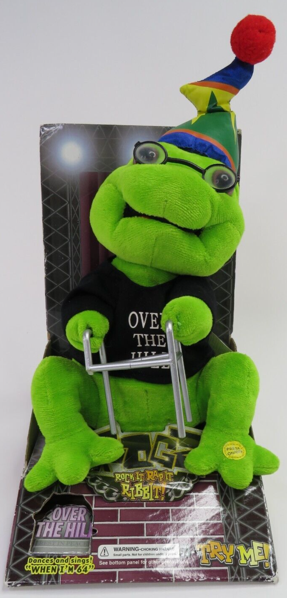 Vintage 2000s Gemmy Frogz Over The Hill Rock It Rap It Ribbit VTG