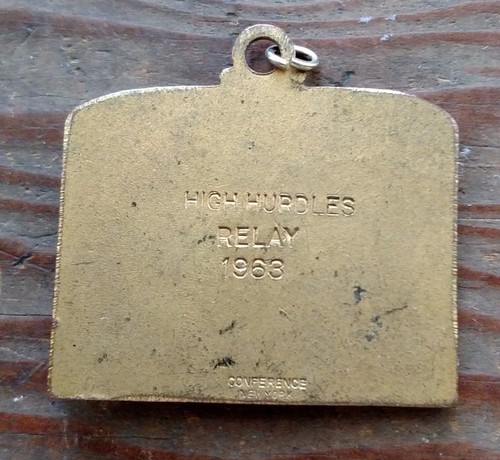 Vintage North Jersey Relais Anhänger Medaille High Hurdles Relay 1963 Konferenz - Bild 6 von 6