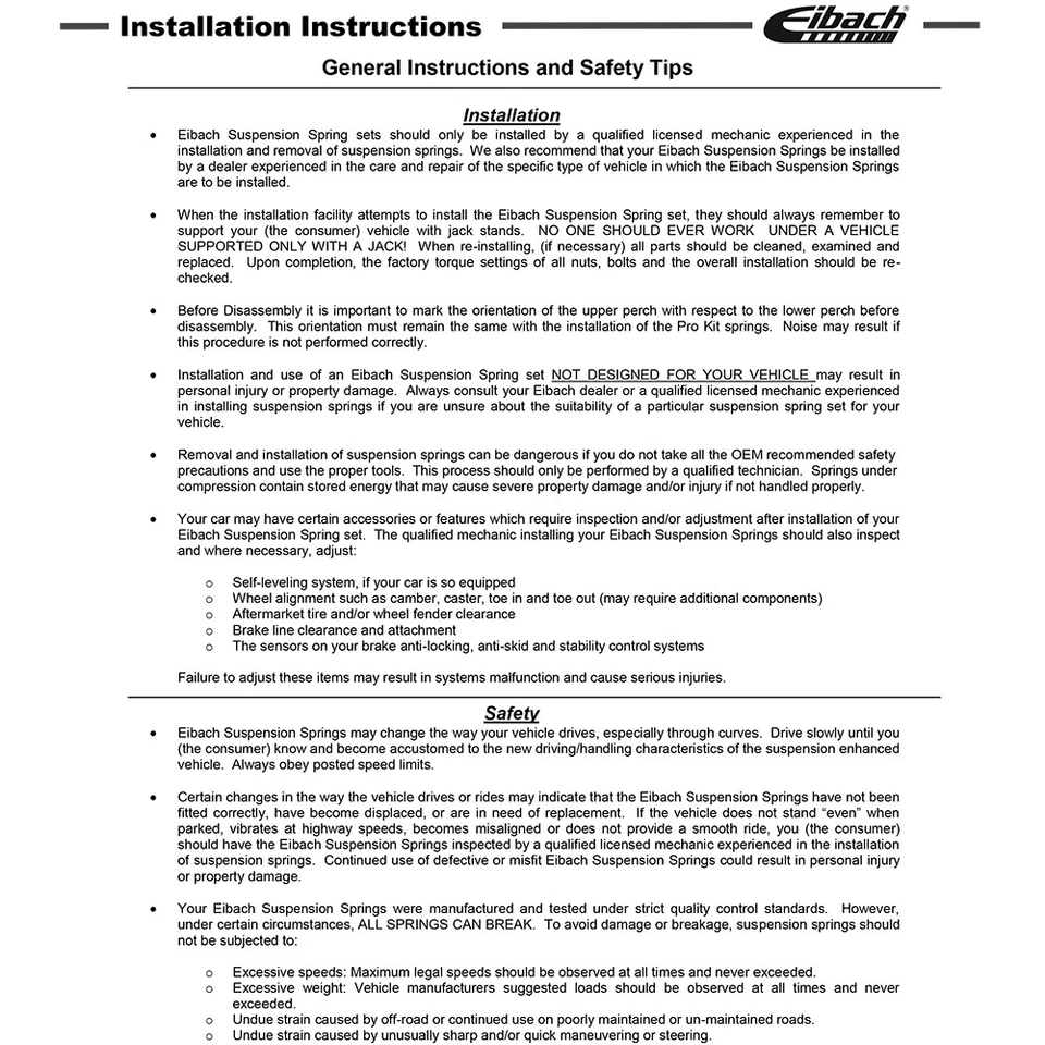 Kit de resortes rebajadores delanteros traseros Eibach 38137.140 PRO-KIT para Pontiac G8 2008-09 Foto 2 de 4