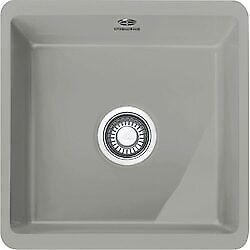 Franke Kubus Matt Pearl Grey Single Kitchen Sink Undermount KBK 110 40 Ceramic 1