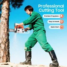 2-stoke Gas-powered Chainsaw Chain Saw Single Cylinder w/ Tool Bag 52cc 2000w