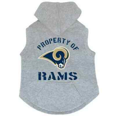 NEW! LOS ANGELES RAMS DOG CAT PREMIUM HOODIE SNAP ON SWEATSHIRT CHOOSE SIZE