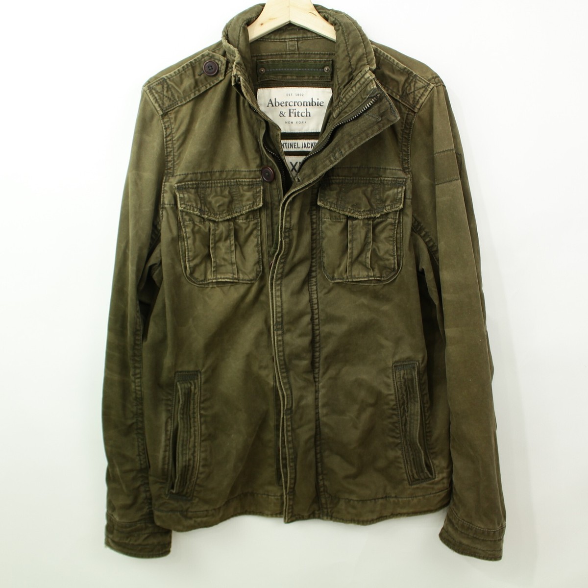 ABERCROMBIE AND FITCH A&F MILITARY JACKET Size XL Mens