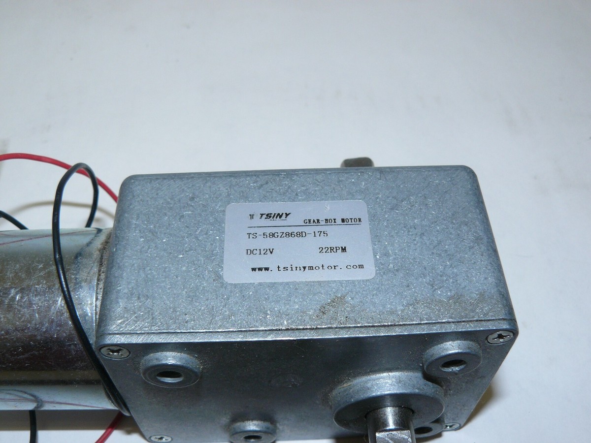 Tsiny Motor TS-58GZ868D-175 Worm Gear Box Motor 12Vdc 22 RPM | eBay