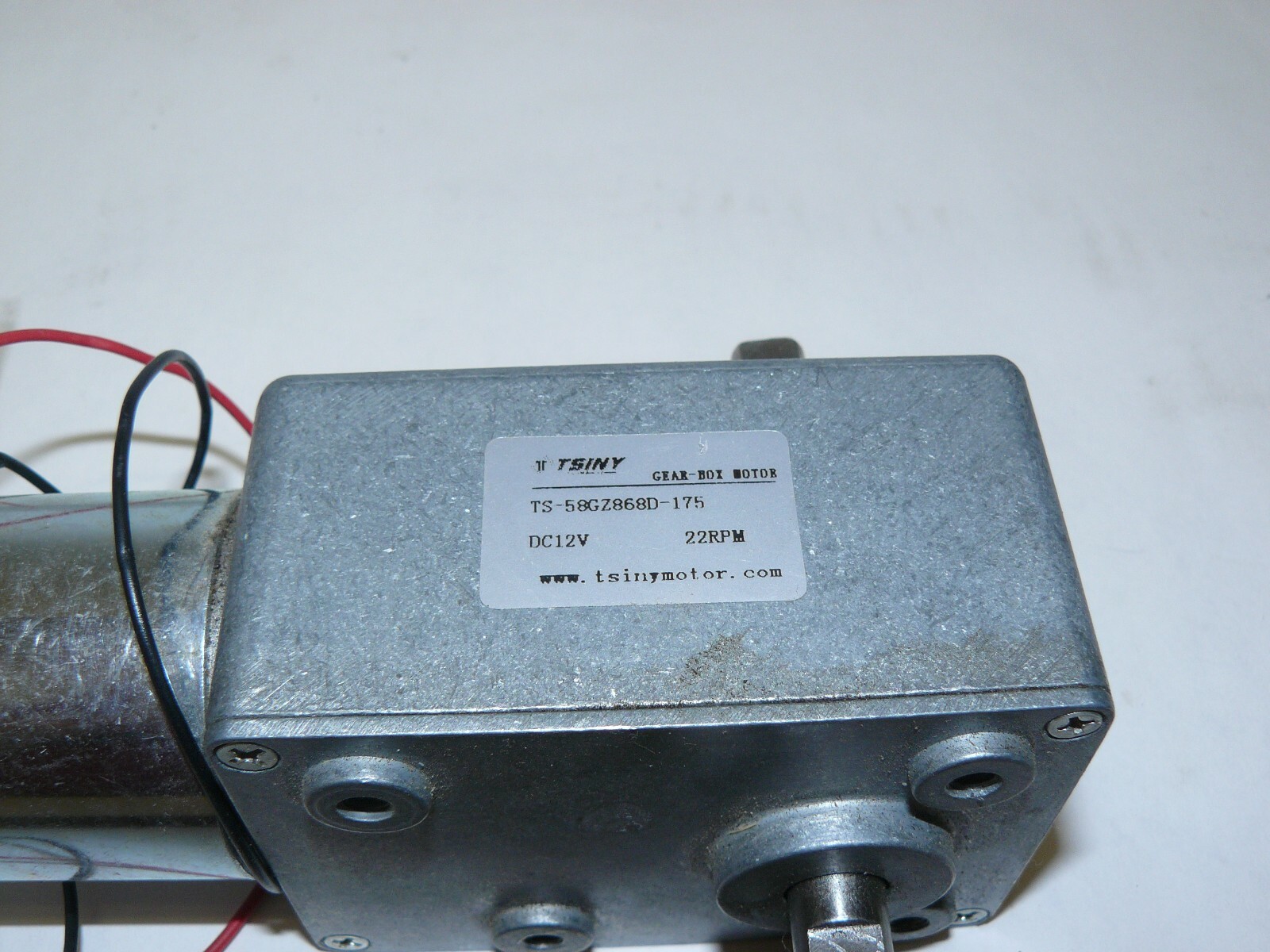 Tsiny Motor TS58GZ868D175 Worm Gear Box Motor 12Vdc 22 RPM eBay