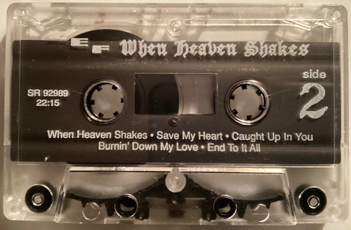 ZEF When Heaven Shakes Cassette Tape 1989 NEAR MINT Super Rare Iowa Hard Rock - Picture 4 of 6