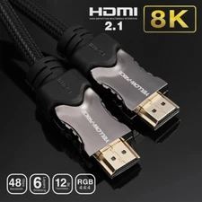8K Dynamic HDR 4:4:4 120Hz 48Gps HDCP2.2 with ARC Audio Video HDMI 2.1 Cable Lot