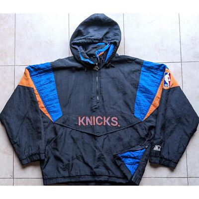 New York Knicks 90s STARTER puffer 1/2 jacket XL black NBA New York Knicks 90s STARTER puffer 1/2 jacket XL black NBA