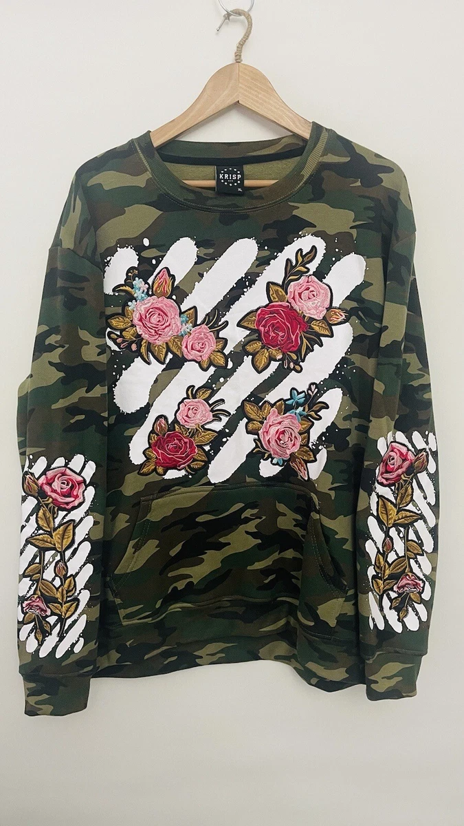 Rose store embroidered sweatshirt