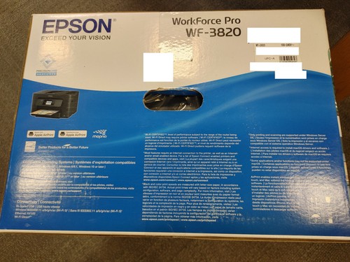 C0 Epson WorkForce Pro WF-3820 Wireless All-in-One AIO inkjet Printer C11CJ07201 - Picture 2 of 3
