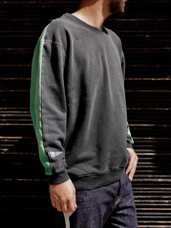 トップス KAPITAL Bone Crew Neck Sweat 2TONE BIG KAPITAL BONE 2tone remake big sweatshirt black natural brand